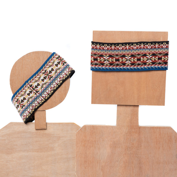 Design 10 - Thick Heritage Headband in stunning 5-colour design - BAKKA