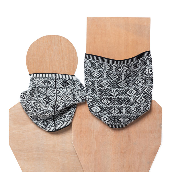 Design 1 - 2-Colour Cowl with motifs varying throughout - BAKKA