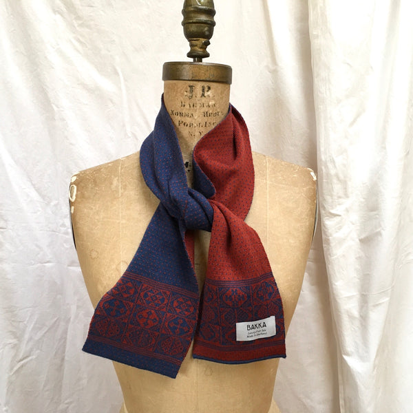 Design 4 - 2-colour Mini Scarf with polka dot centre - BAKKA