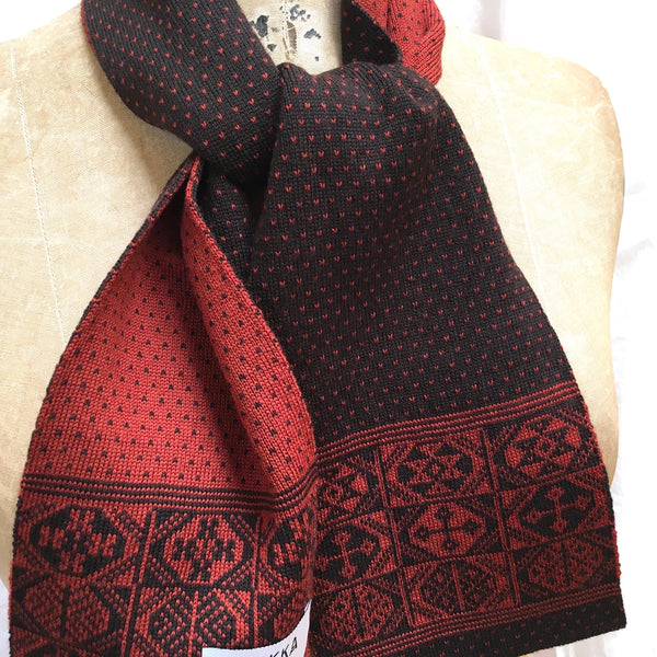 Design 4 - 2-colour Mini Scarf with polka dot centre - BAKKA