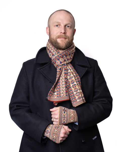 Design 8 - Heritage Scarf in vertical pattern - BAKKA