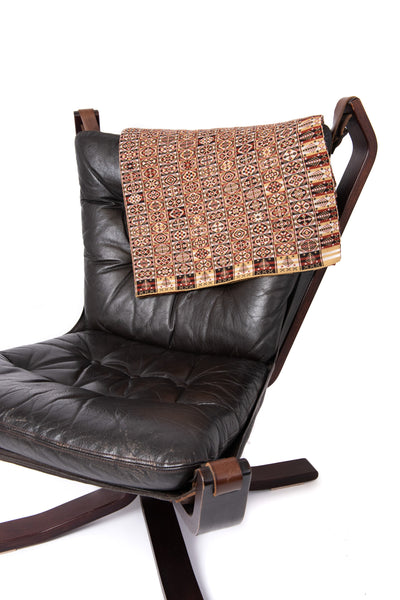 Design 7 - Heritage Throw in checkerboard of colour with trees around edges - BAKKA